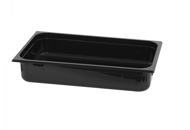 Gastronorm-Behälter GN 1/1 Polycarbonat schwarz 53x32,5xH10cm